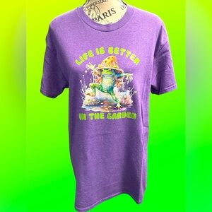 Purple Frog Garden T-Shirt
